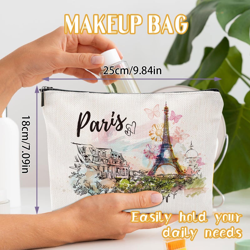 Sitsink Paris Souvenirs Travel Essentials - Eiffel Tower Paris Souvenirs from France  Paris Gifts for Women Small Cosmetic Bag for Purse  Paris Travel Must Haves Small Makeup Bag Gifts for Girls - Image 5
